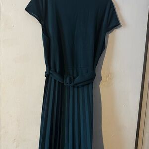 Entry Green Pleated Midi Dress